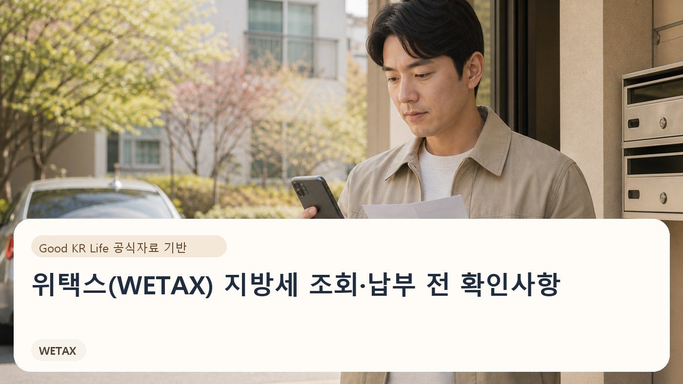 위택스(WETAX) 지방세 조회·납부 전 확인사항